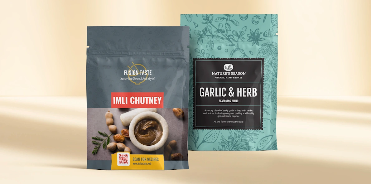 Custom pouch packaging